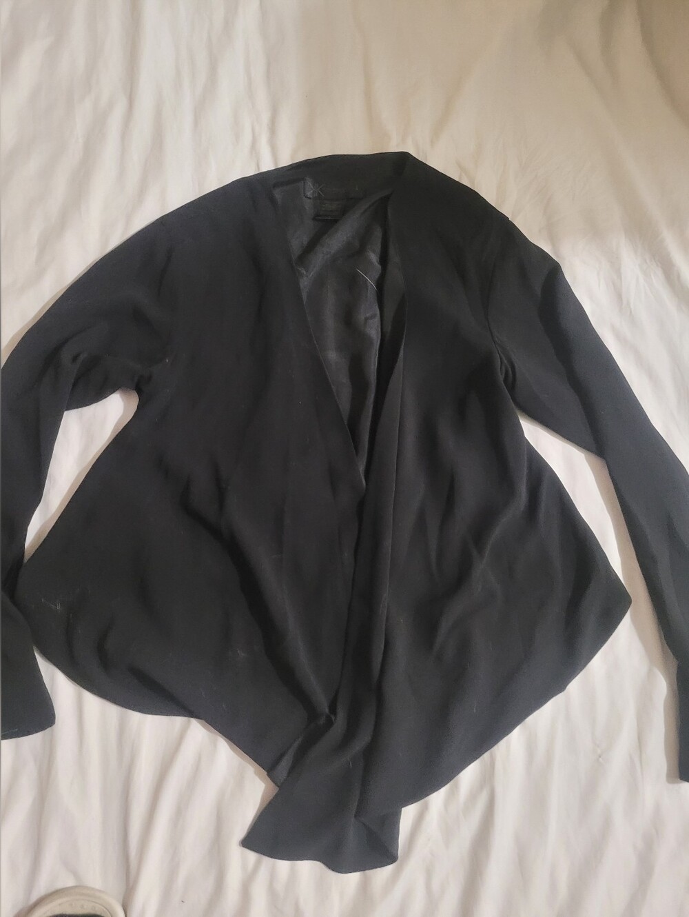 Kardashian Kollection Black Draped Womenβs Top